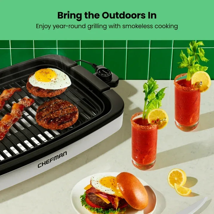Wholesale Price with free shipping across the USA for Chefman 6 Serving Electric Indoor Grill, w/ Temperature Control, Smokeless, Stainless Steel - Manji Distributors