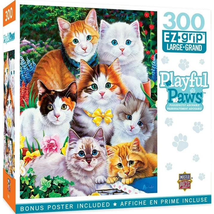 Wholesale Price with free shipping across the USA for MasterPieces 300 Piece EZ Grip Puzzle - Purrfectly Adorable - 18
