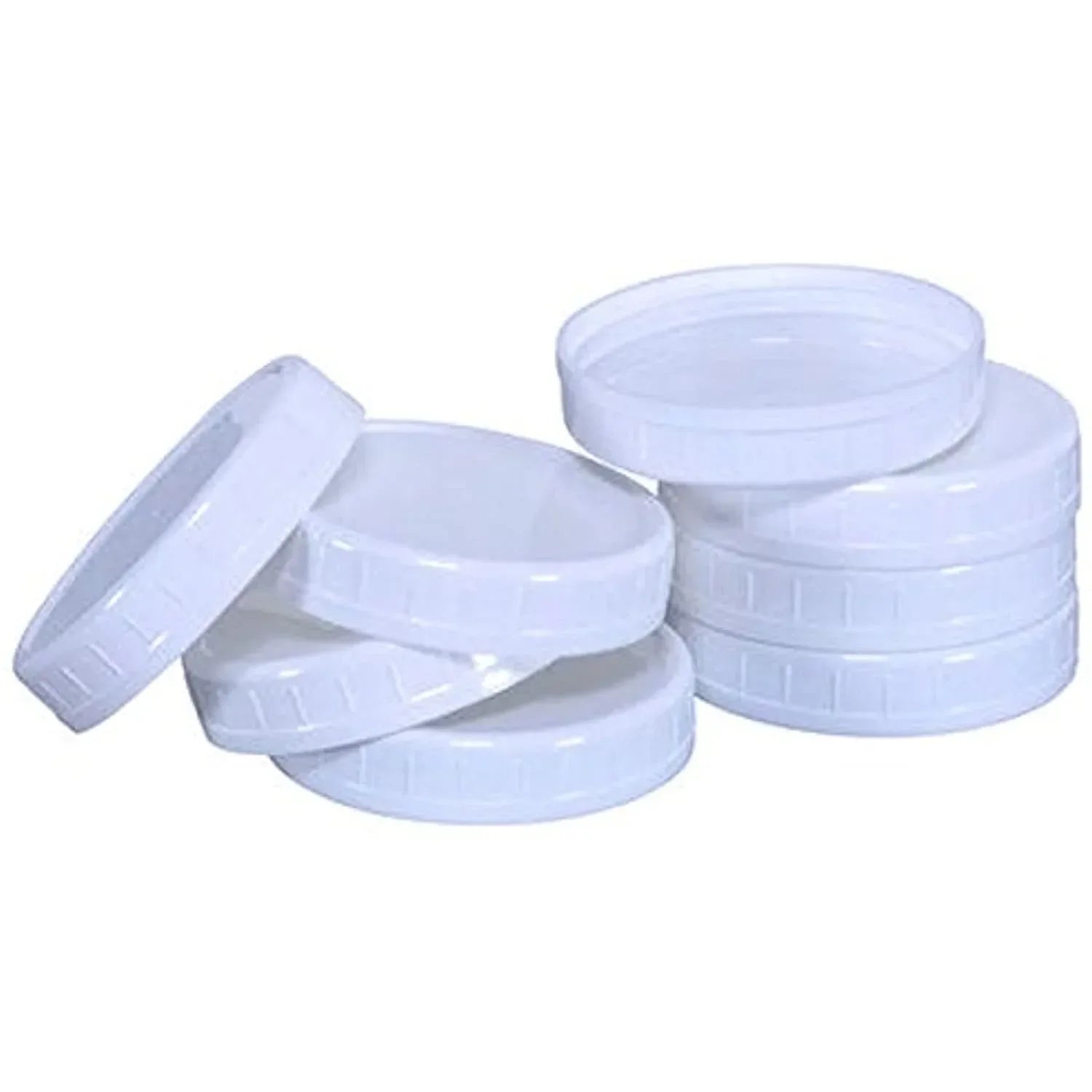 Wholesale Price with free shipping across the USA for (3 pack) Mainstays Pack of 8 BPA-Free Plastic Wide Mouth Canning Mason Jar Lids, White - Manji Distributors