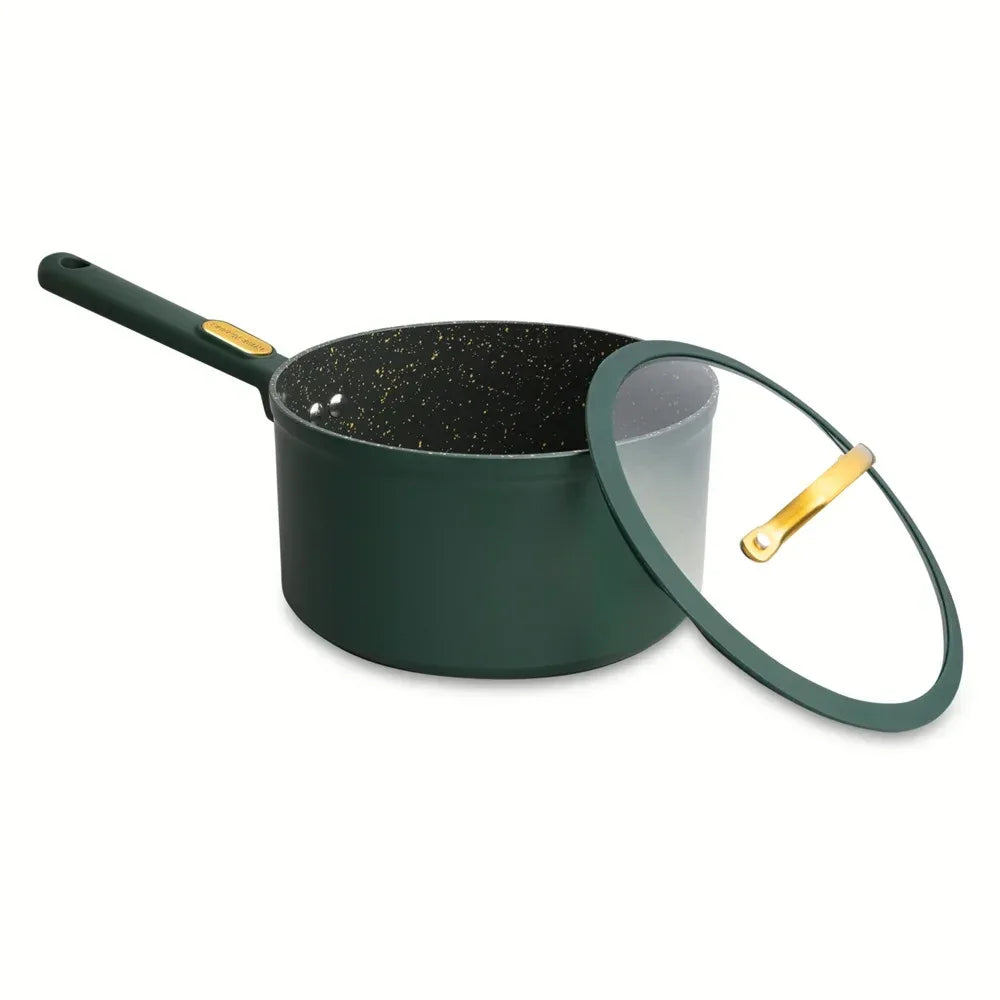 Wholesale Price with free shipping across the USA for Thyme & Table 12-Piece Non-Stick Granite Collection Cookware Set, Pots and Pans Set - Hunter Green - Manji Distributors
