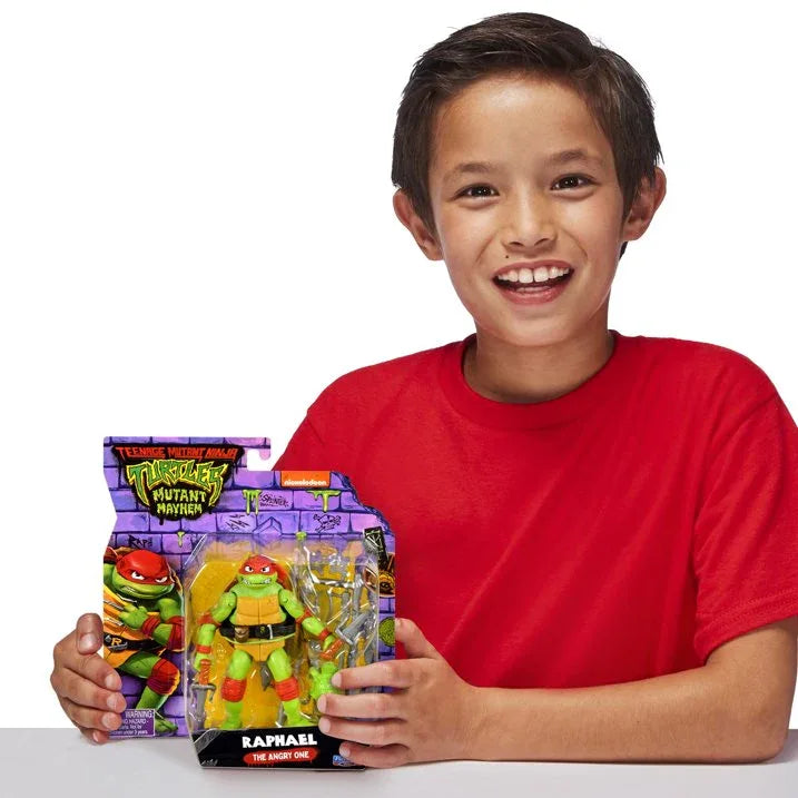 Wholesale Price with free shipping across the USA for Teenage Mutant Ninja Turtles: Mutant Mayhem 4.65” Raphael Basic Action Figure by Playmates Toys - Manji Distributors