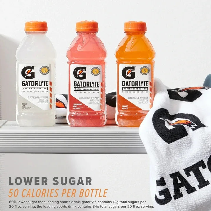 Wholesale Price with free shipping across the USA for (12 pack) Gatorade Gatorlyte Rapid Rehydration Electrolyte Beverage Orange, 20 fl oz Bottle - Manji Distributors