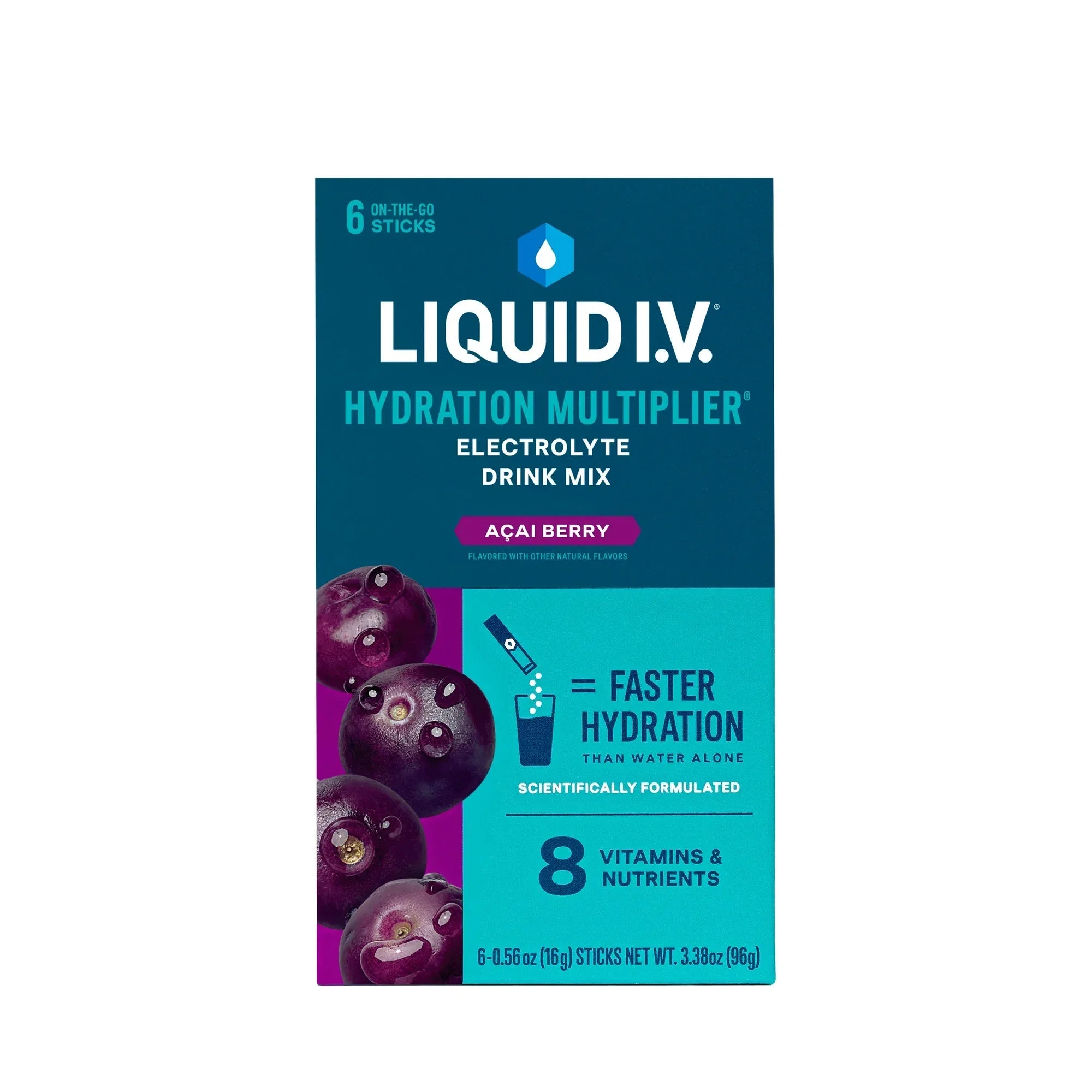 Wholesale Price with free shipping across the USA for Liquid I.V.® Açaí Berry Hydration Multiplier® Powdered Electrolyte Drink Mix, 6 Count Packets - Manji Distributors