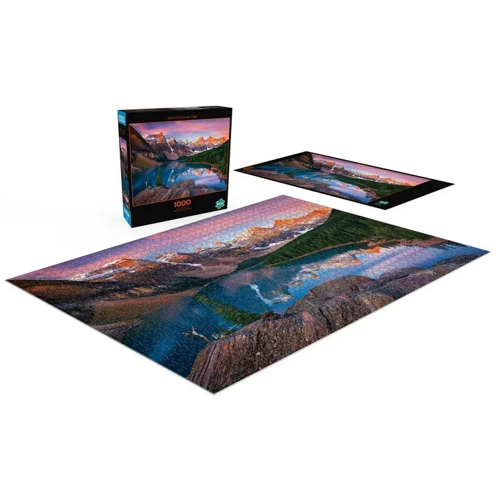 Wholesale Price with free shipping across the USA for Buffalo Games Photography Series Mountains on Fire 1000-Piece Interlocking Jigsaw Puzzle for Adults Ages 14+ - Manji Distributors
