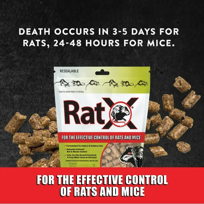 Wholesale Price with free shipping across the USA for RatX Rodent Control Pellets, Rat and Mouse Killer, 18 oz - Manji Distributors