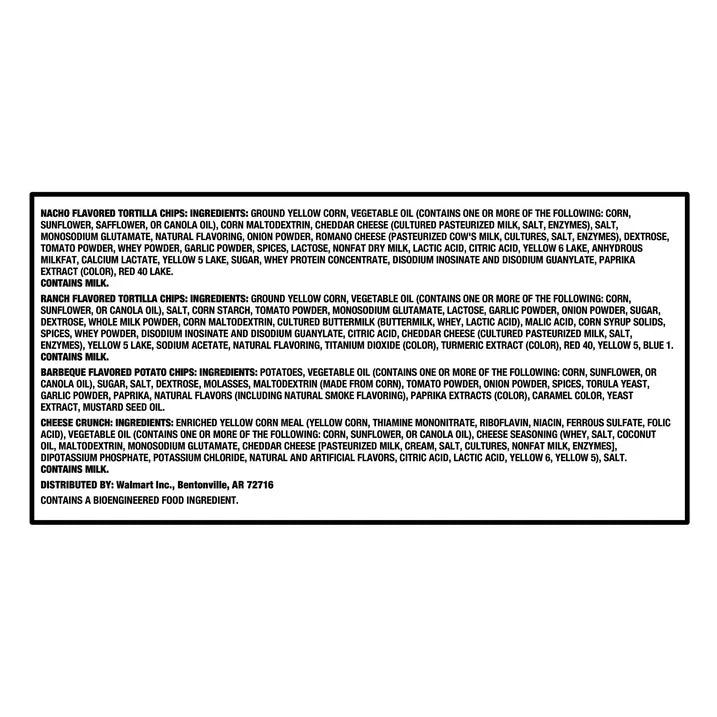 Wholesale Price with free shipping across the USA for Great Value Tasty Chips Variety Pack, 1 oz, 20 count Box - Manji Distributors