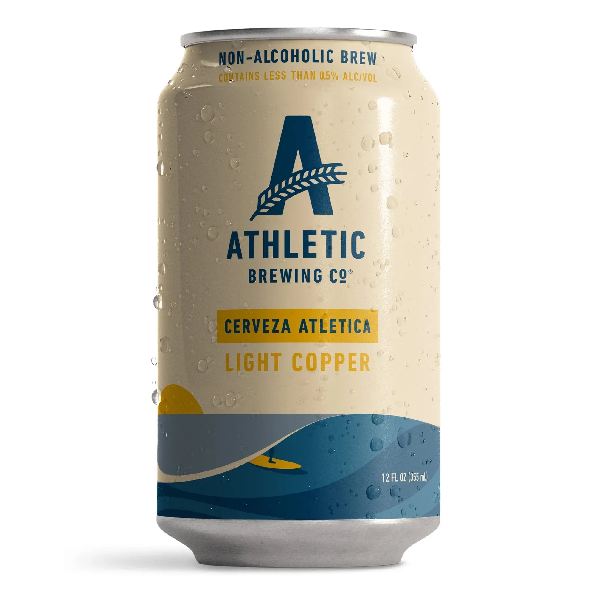 Wholesale Price with free shipping across the USA for Athletic Brewing Company Cerveza Atletica, Craft Non-Alcoholic Beer, 12 Fluid Ounce Cans, 6 Pack, 0.5% ABV - Manji Distributors