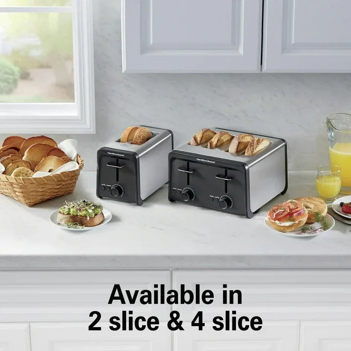 Wholesale Price with free shipping across the USA for Hamilton Beach 2 Slice Toaster with Wide Slots, Bagel Function, Toast Boost, Stainless, New, 22997F - Manji Distributors