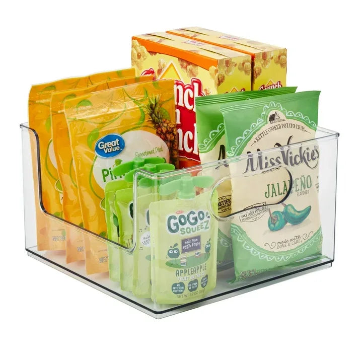 Wholesale Price with free shipping across the USA for The Home Edit Open Front Bin Clear Plastic Modular Storage System Organizer 10in x10in x 6in - Manji Distributors