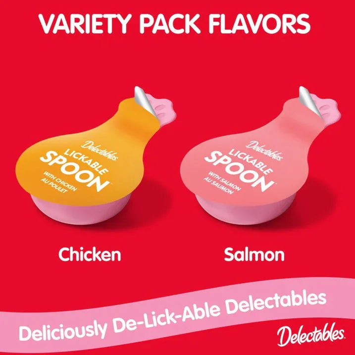 Wholesale Price with free shipping across the USA for Hartz Delectables Lickable Spoon, Interactive Lickable Cat Treats for Quick & Easy Bonding, Variety Pack 32ct - Manji Distributors