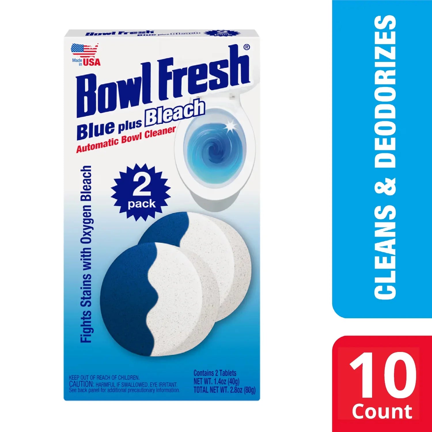 Wholesale Price with free shipping across the USA for Bowl Fresh Automatic Toilet Bowl Cleaner and Freshener with Bleach, 20 Pack - Manji Distributors