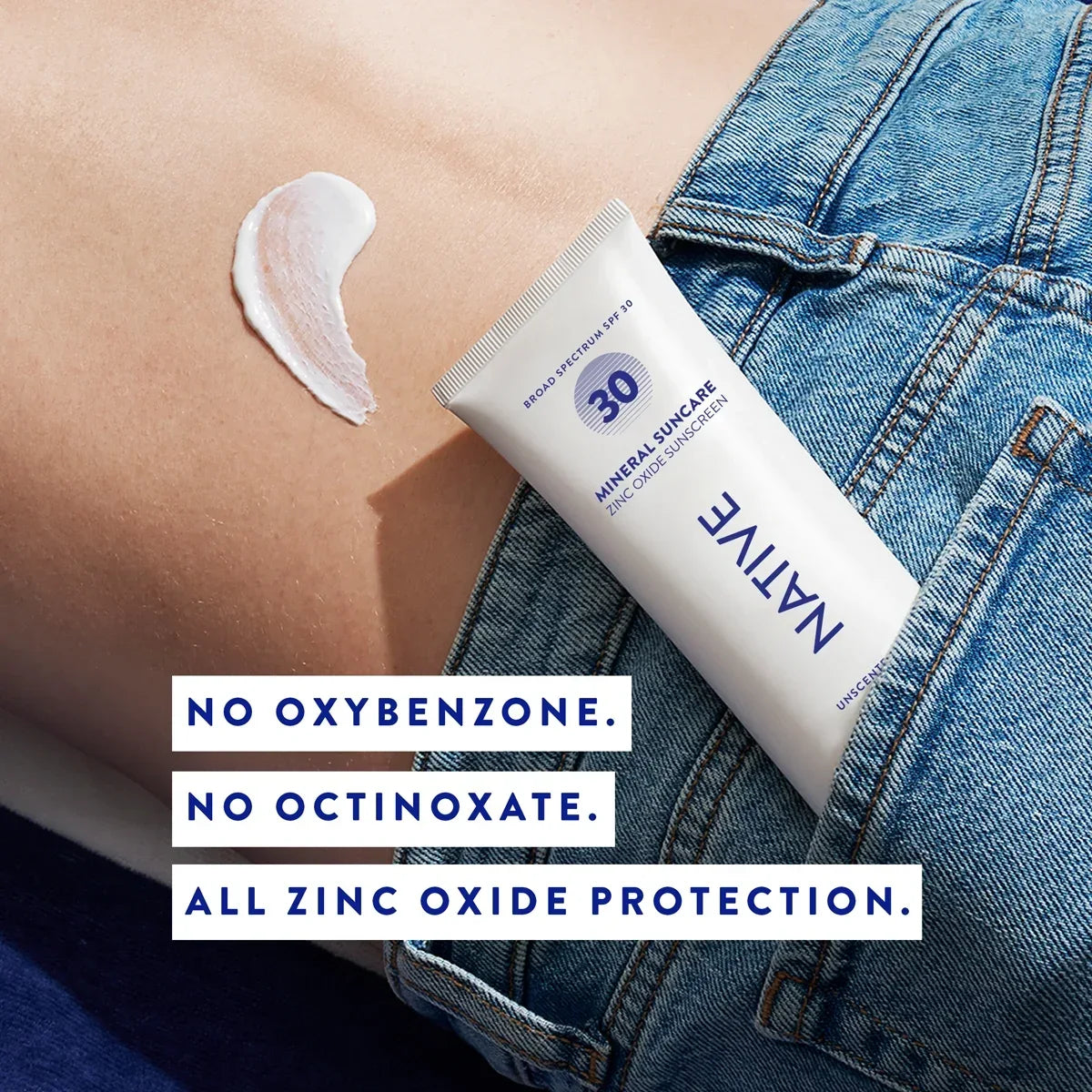 Wholesale Price with free shipping across the USA for Native Unscented Mineral Sunscreen Lotion SPF 30, 5.0 oz - Manji Distributors