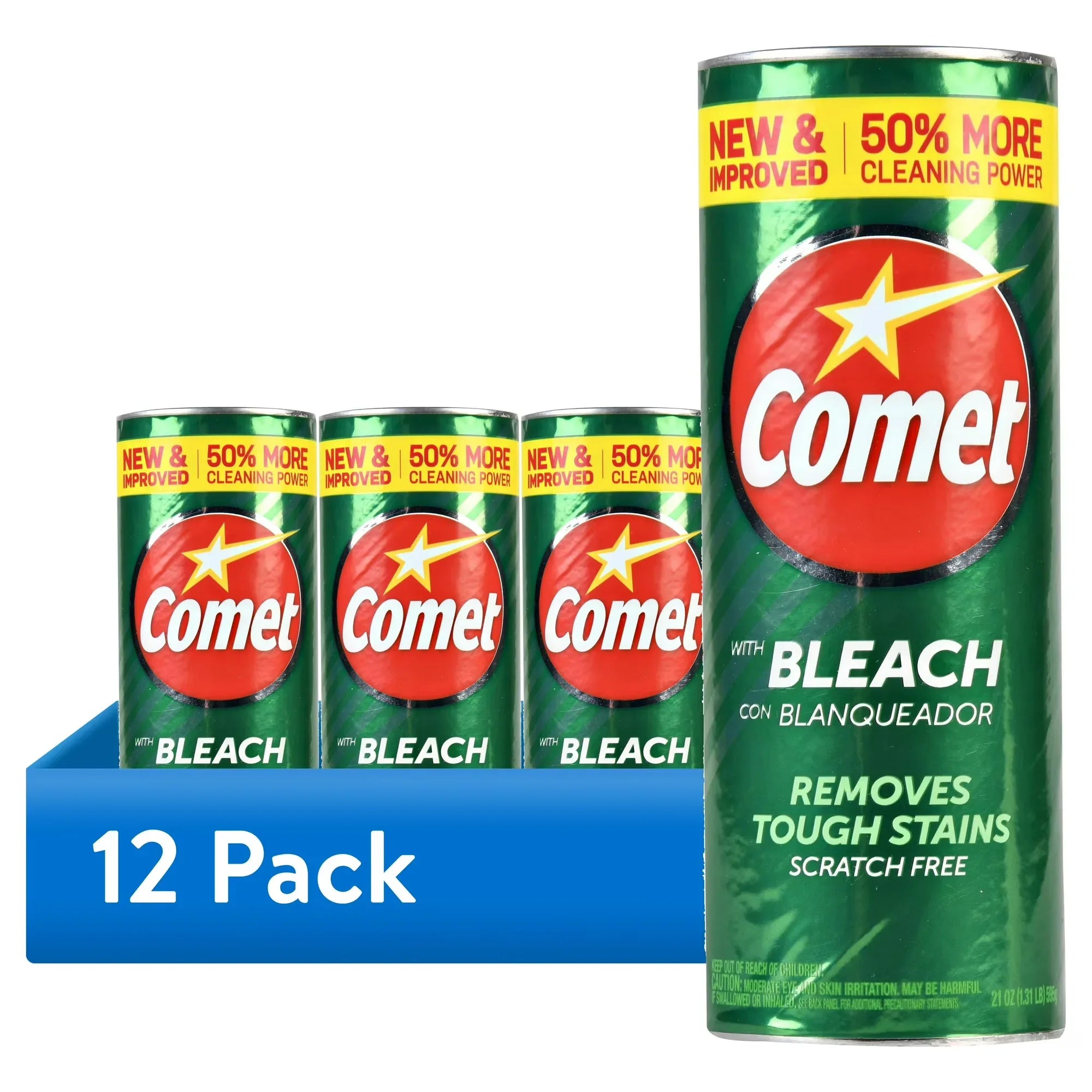 Wholesale Price with free shipping across the USA for (12 pack) Comet Cleaning Powder with Bleach 21 oz - Manji Distributors