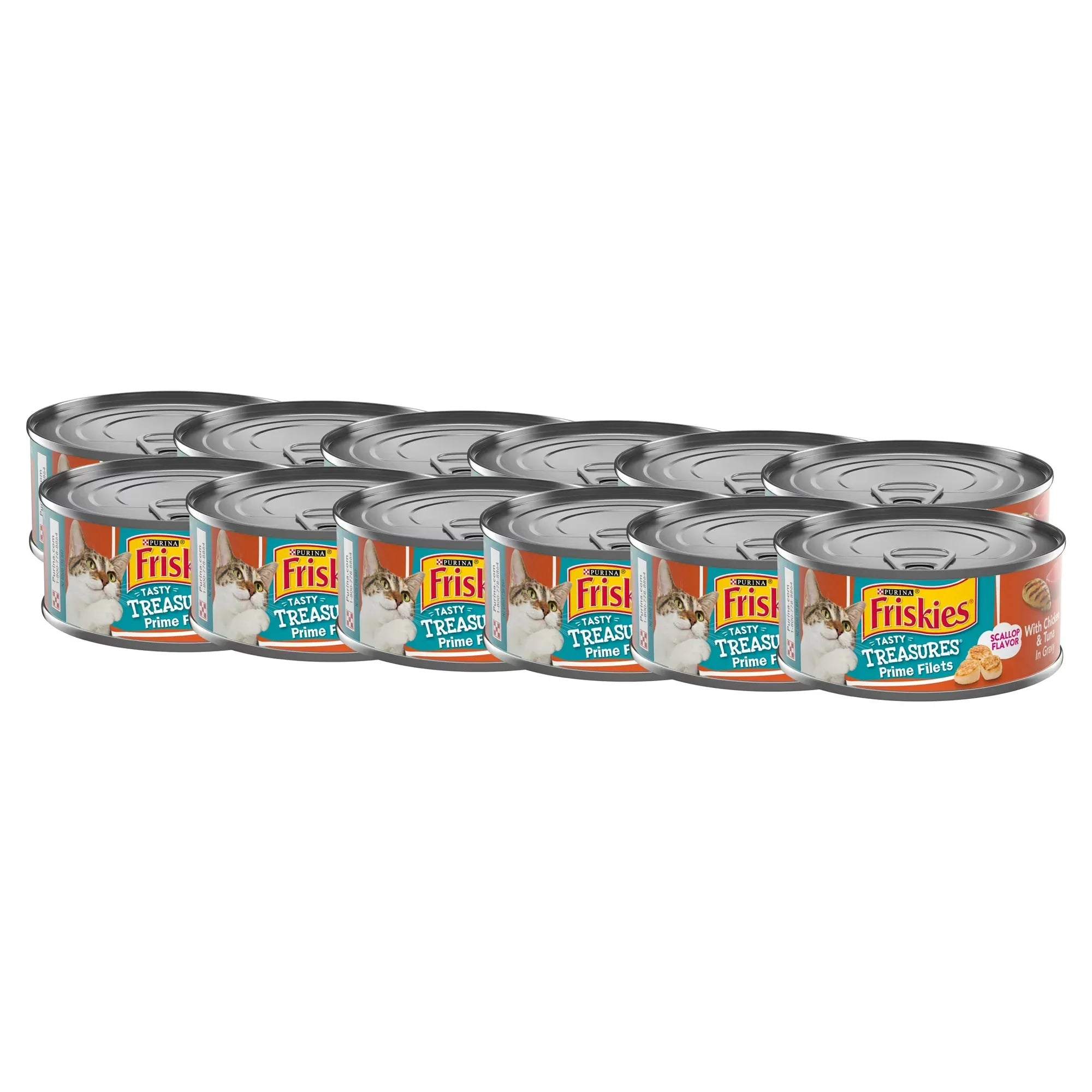 Wholesale Price with free shipping across the USA for (12 pack) Purina Friskies Chicken and Tuna, Wet Cat Food, 5.5 oz Can - Manji Distributors