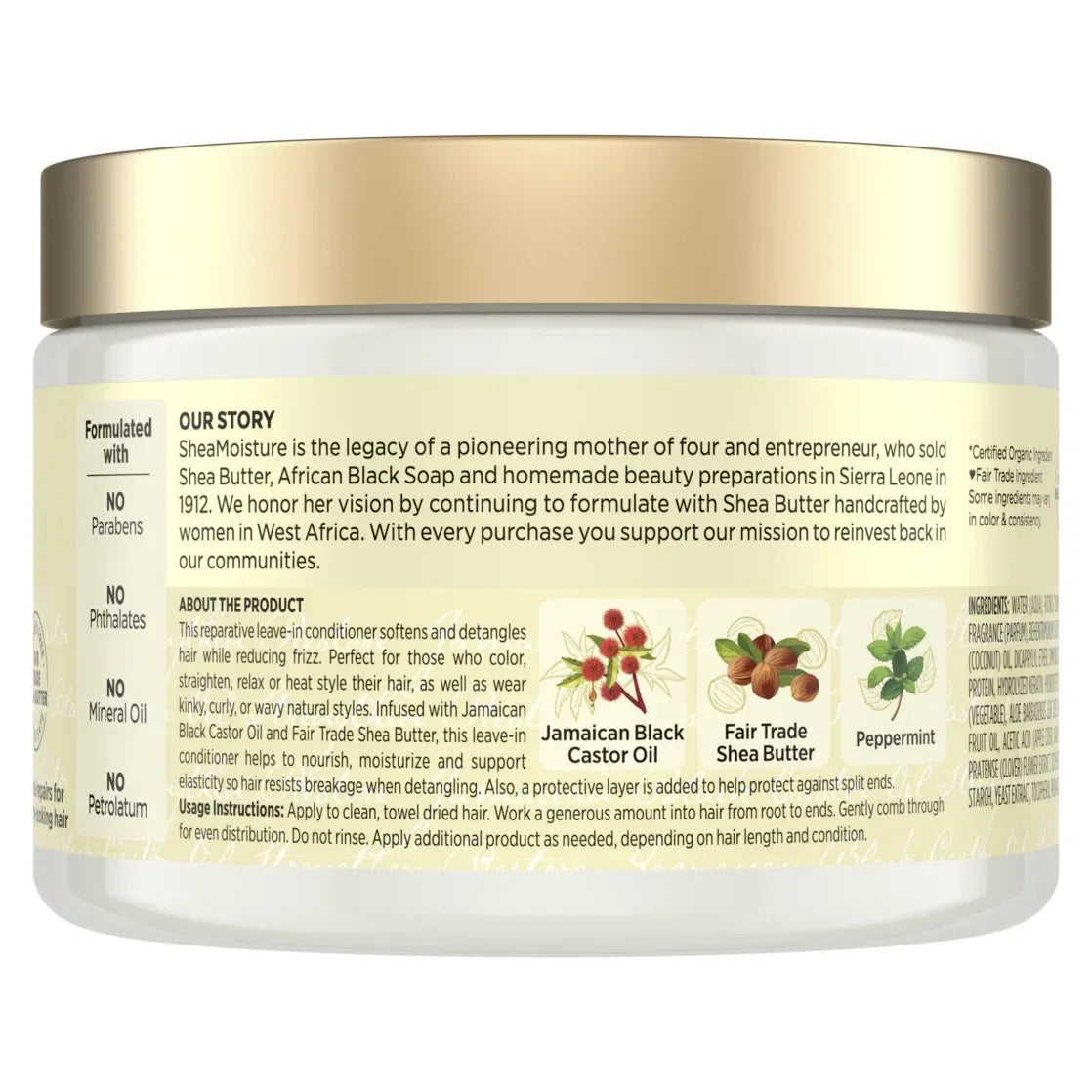 Wholesale Price with free shipping across the USA for SheaMoisture Leave-In Conditioner 100% Pure Jamaican Black Castor Oil, 11.5 oz - Manji Distributors