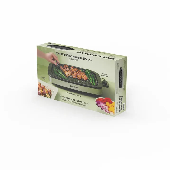 Wholesale Price with free shipping across the USA for Chefman 6 Serving Electric Indoor Grill, w/ Temperature Control, Smokeless, Stainless Steel - Manji Distributors