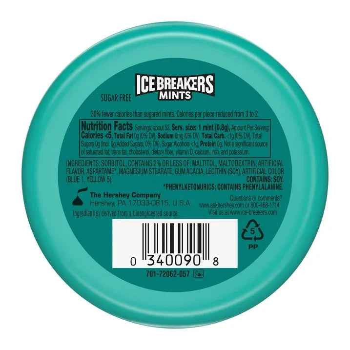 Wholesale Price with free shipping across the USA for Ice Breakers Wintergreen Sugar Free Mints, Tin 1.5 oz - Manji Distributors