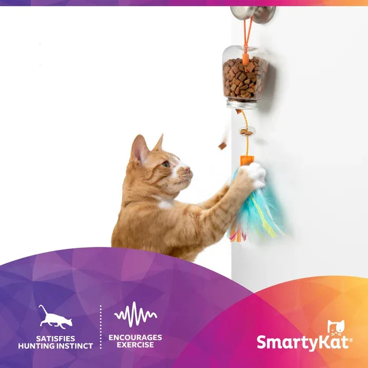Wholesale Price with free shipping across the USA for SmartyKat Treat Teaser – Interactive Cat Toy for Prey Play & Treat Dispensing, Multi-Color, Medium - Manji Distributors