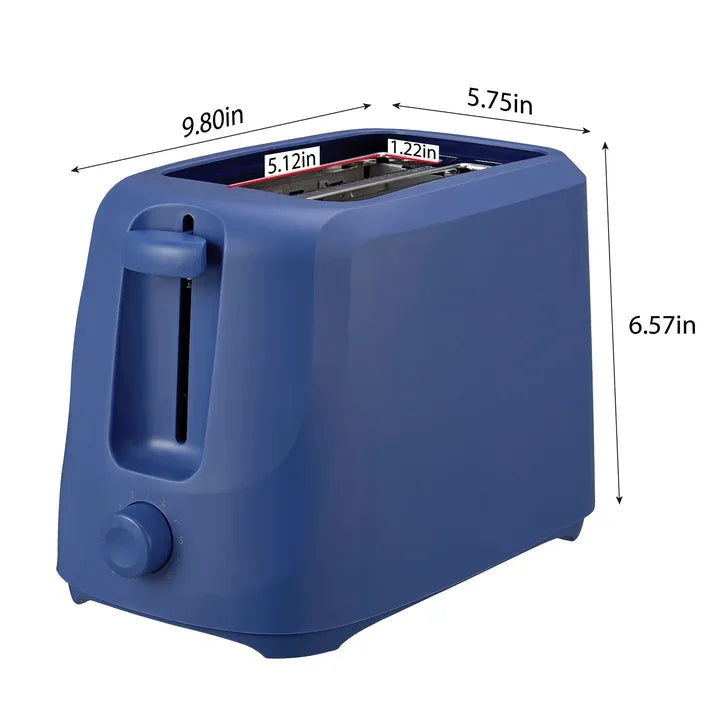Wholesale Price with free shipping across the USA for Mainstays 2-Slice Toaster, Royal Blue - Manji Distributors