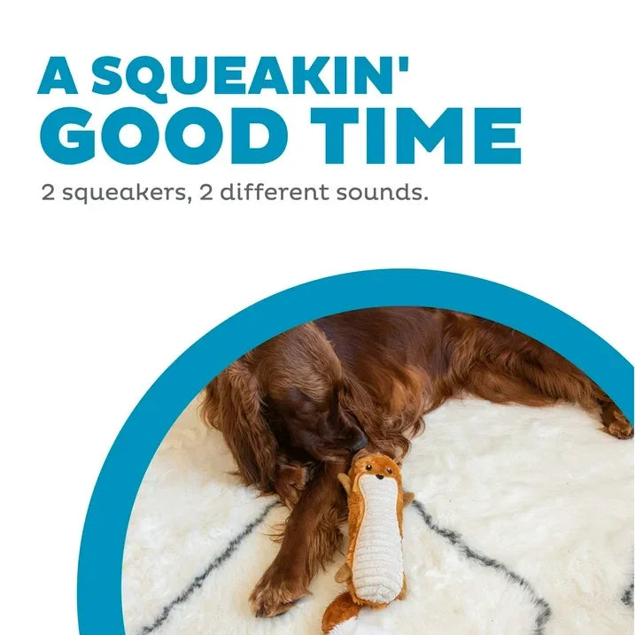 Wholesale Price with free shipping across the USA for Outward Hound Stuffing-Free Big Squeak Fox Plush Dog Toy, Orange, Medium - Manji Distributors