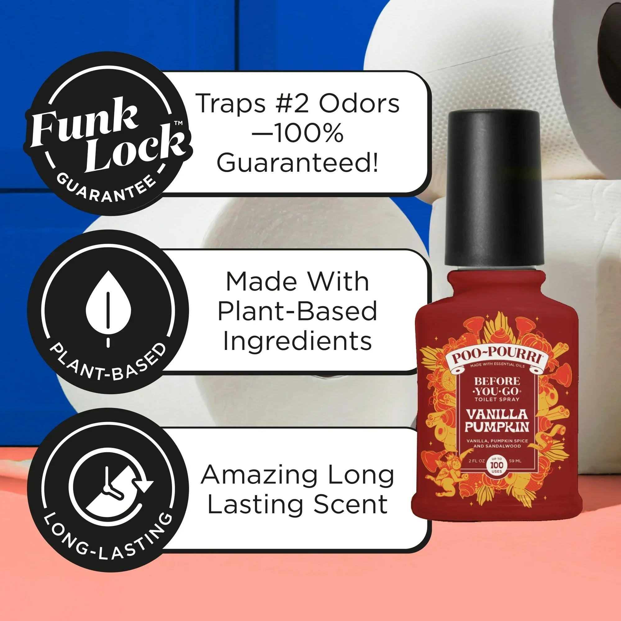 Wholesale Price with free shipping across the USA for Poo-Pourri Before-You-Go Toilet Spray Vanilla Pumpkin 2oz - Manji Distributors