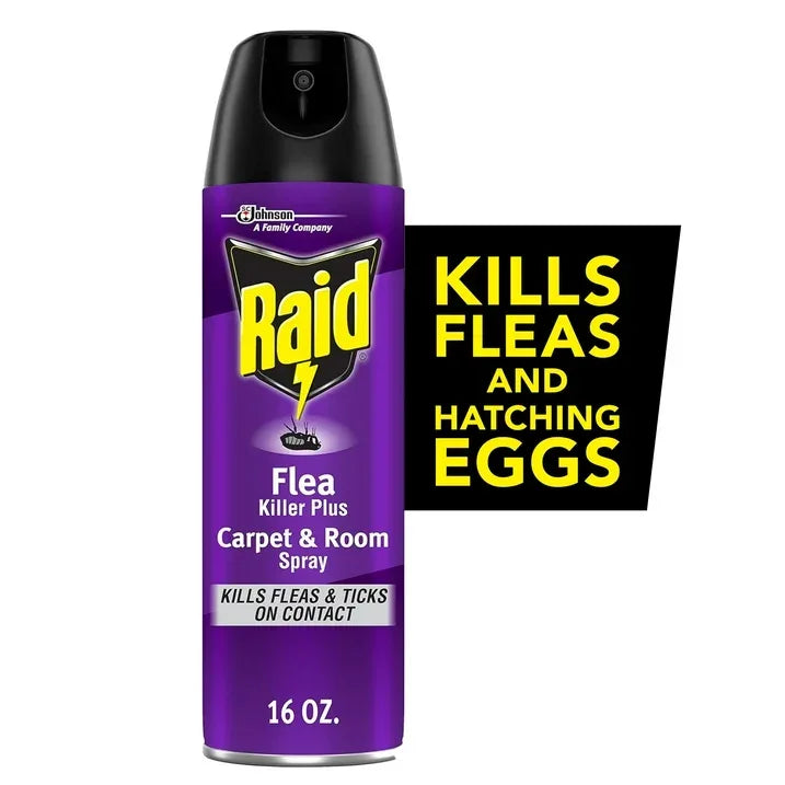 Wholesale Price with free shipping across the USA for (2 pack) Raid Flea Killer Plus Carpet & Room Spray, Bug Spray Kills Fleas & Flea Eggs, 16 oz - Manji Distributors