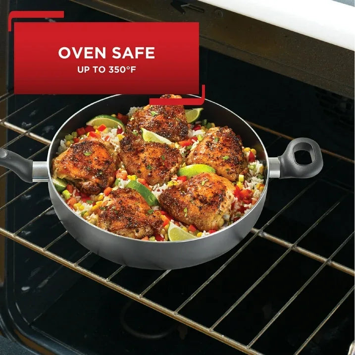 Wholesale Price with free shipping across the USA for T-fal Easy Care Nonstick Cookware, Jumbo Cooker, 5 Quart, Grey - Manji Distributors