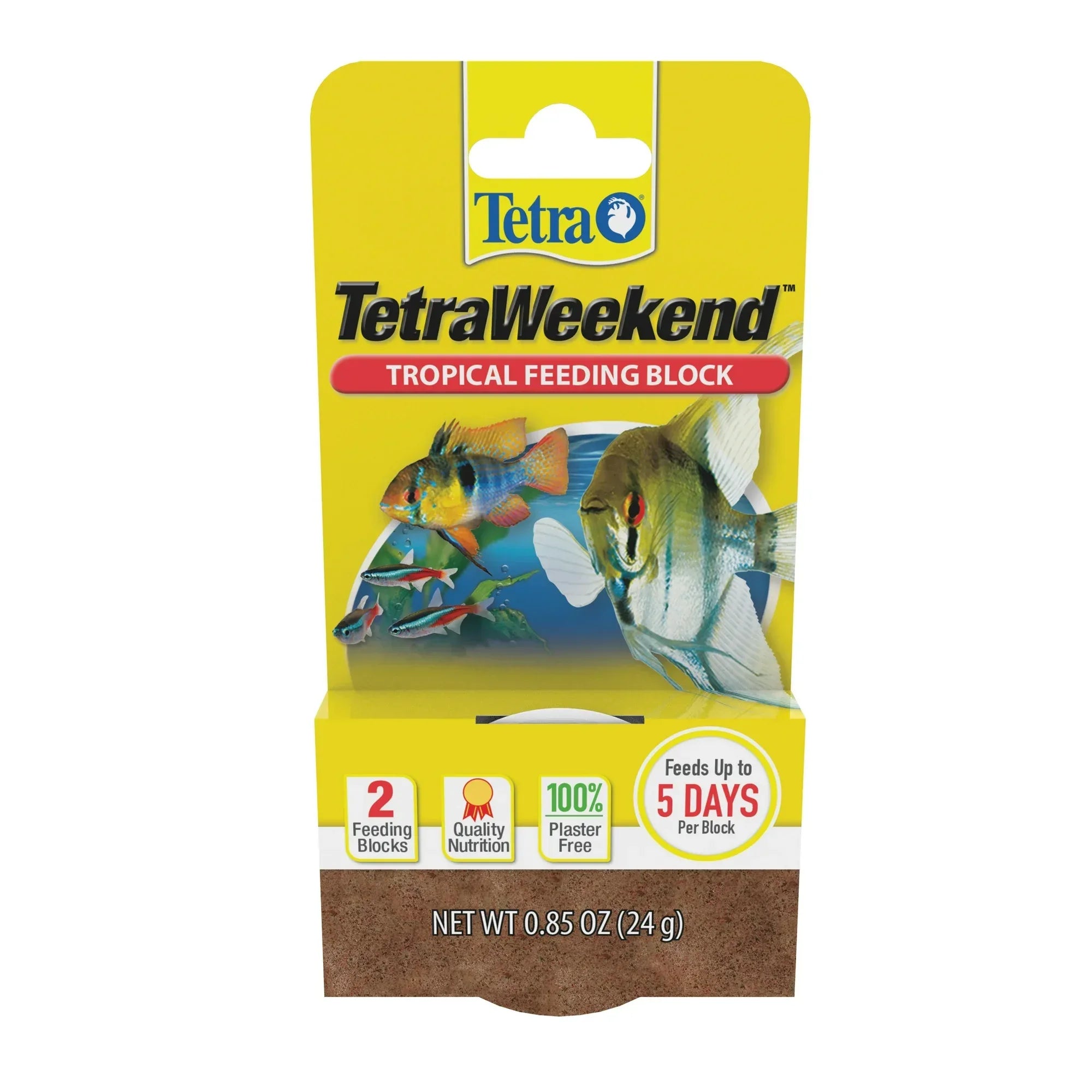 Wholesale Price with free shipping across the USA for (3 pack) Tetra Weekend Tropical Feeding Block, 1 Block Feeds Fish up to 5 Days, 0.85 oz., 2 Blocks - Manji Distributors
