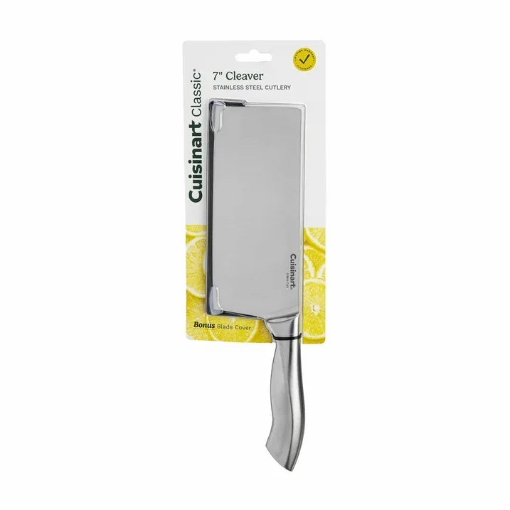Wholesale Price with free shipping across the USA for Cuisinart Classic Stainless Steel 7” Cleaver Knife with Blade Guard - Manji Distributors