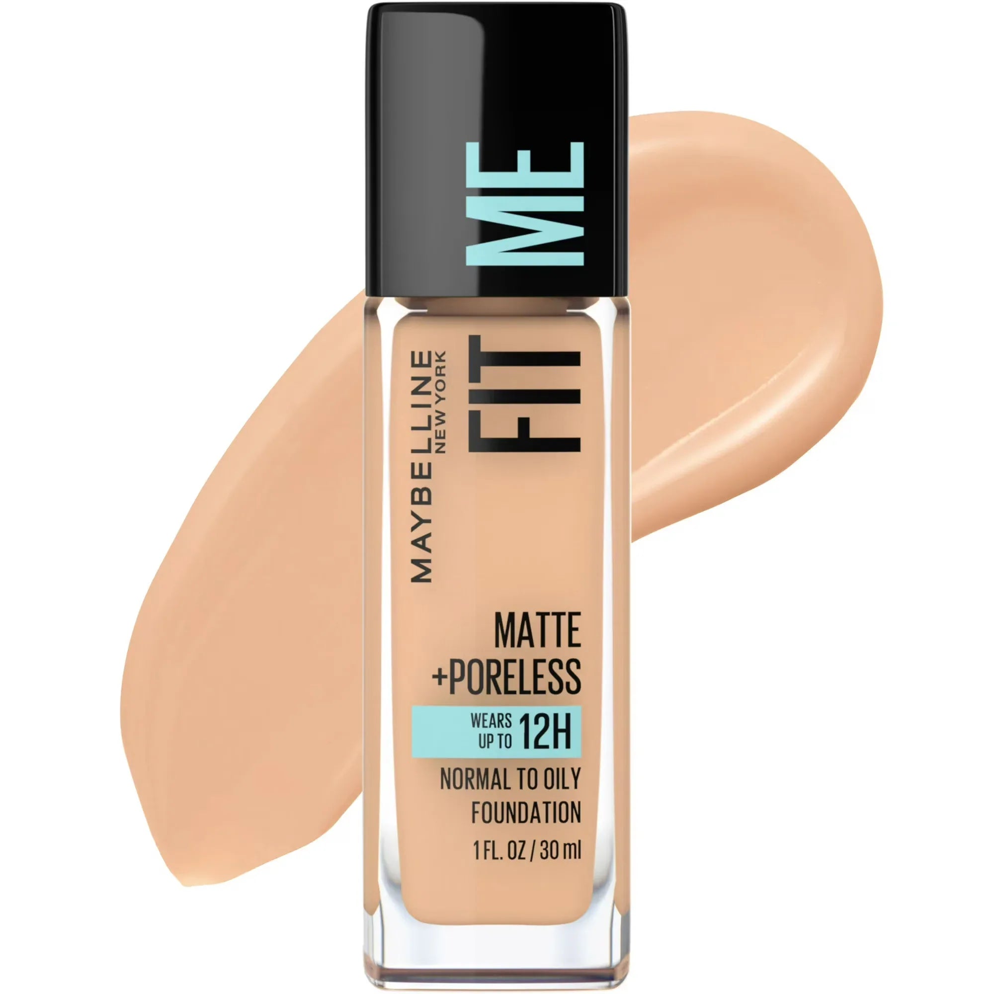 Wholesale Price with free shipping across the USA for Maybelline Fit Me Matte + Poreless Liquid Foundation Makeup, True Beige, 1 fl oz - Manji Distributors
