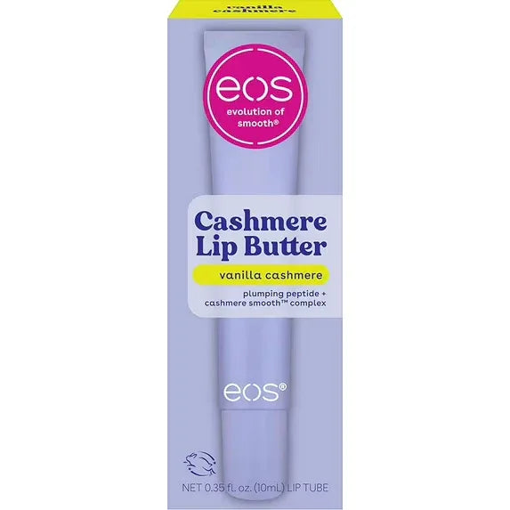 Wholesale Price with free shipping across the USA for eos Cashmere Lip Butter, Vanilla Cashmere, Smooth & Hydrating Lip Butter with Peptides, 0.35 fl oz - Manji Distributors