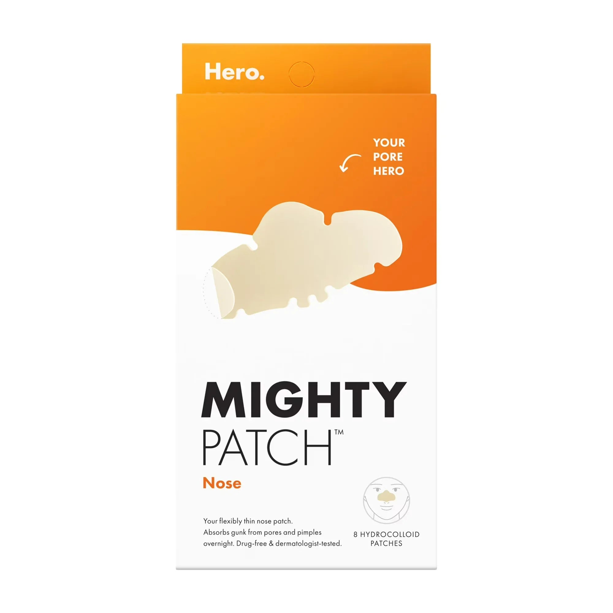 Wholesale Price with free shipping across the USA for Hero Cosmetics Mighty Patch Nose, Nose Hydrocolloid Acne Pimple Patch, 8ct - Manji Distributors
