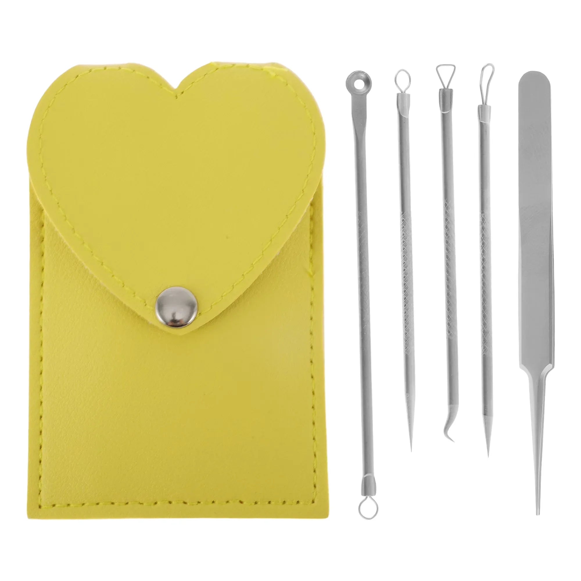 Wholesale Price with free shipping across the USA for Unique Bargains Purification Pimple Extractor Tool Kit Silver Tone with Textured Grip - Manji Distributors