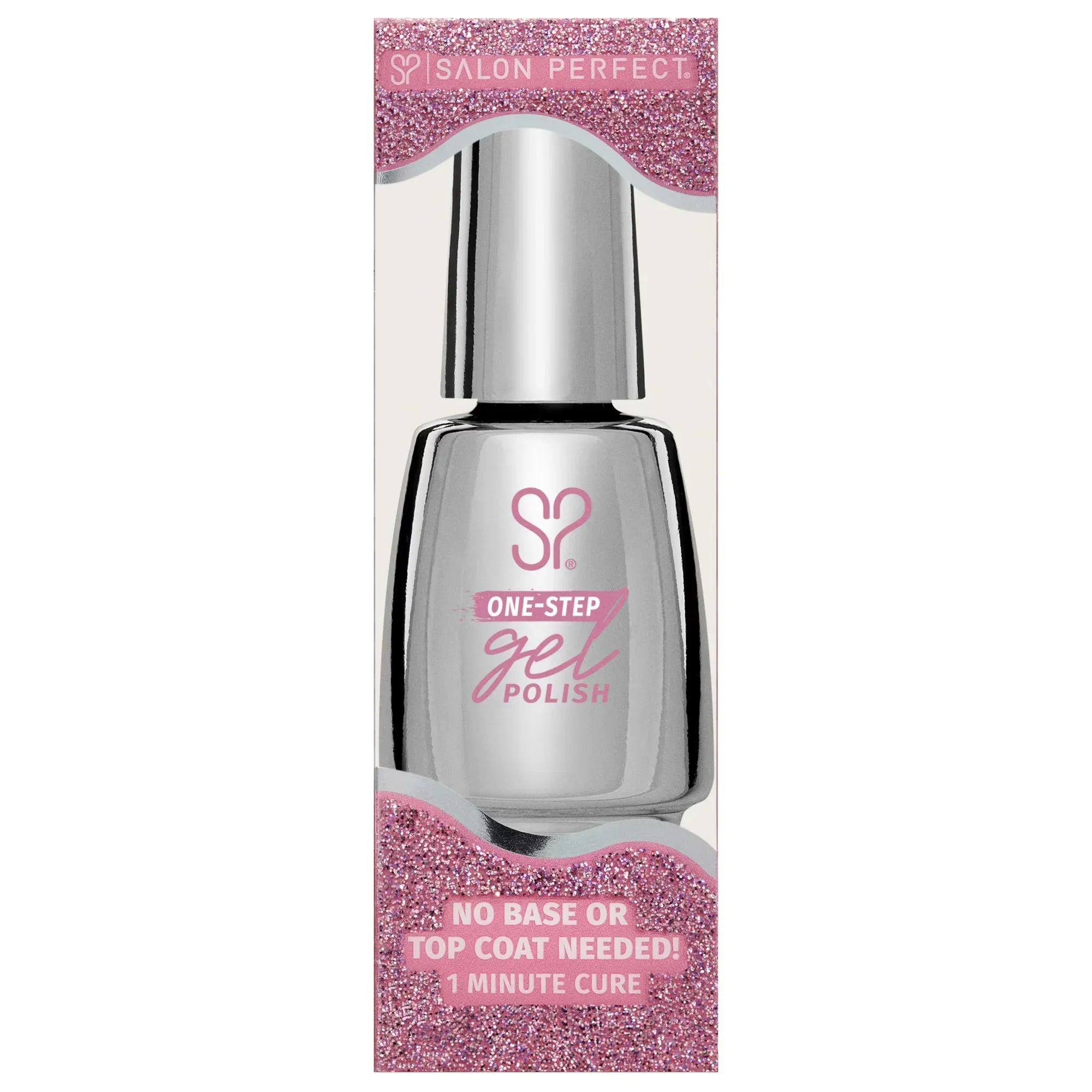 Wholesale Price with free shipping across the USA for Salon Perfect One Step Gel Nail Polish, Shimmer Down, Pink Glitter, 0.5 fl oz - Manji Distributors