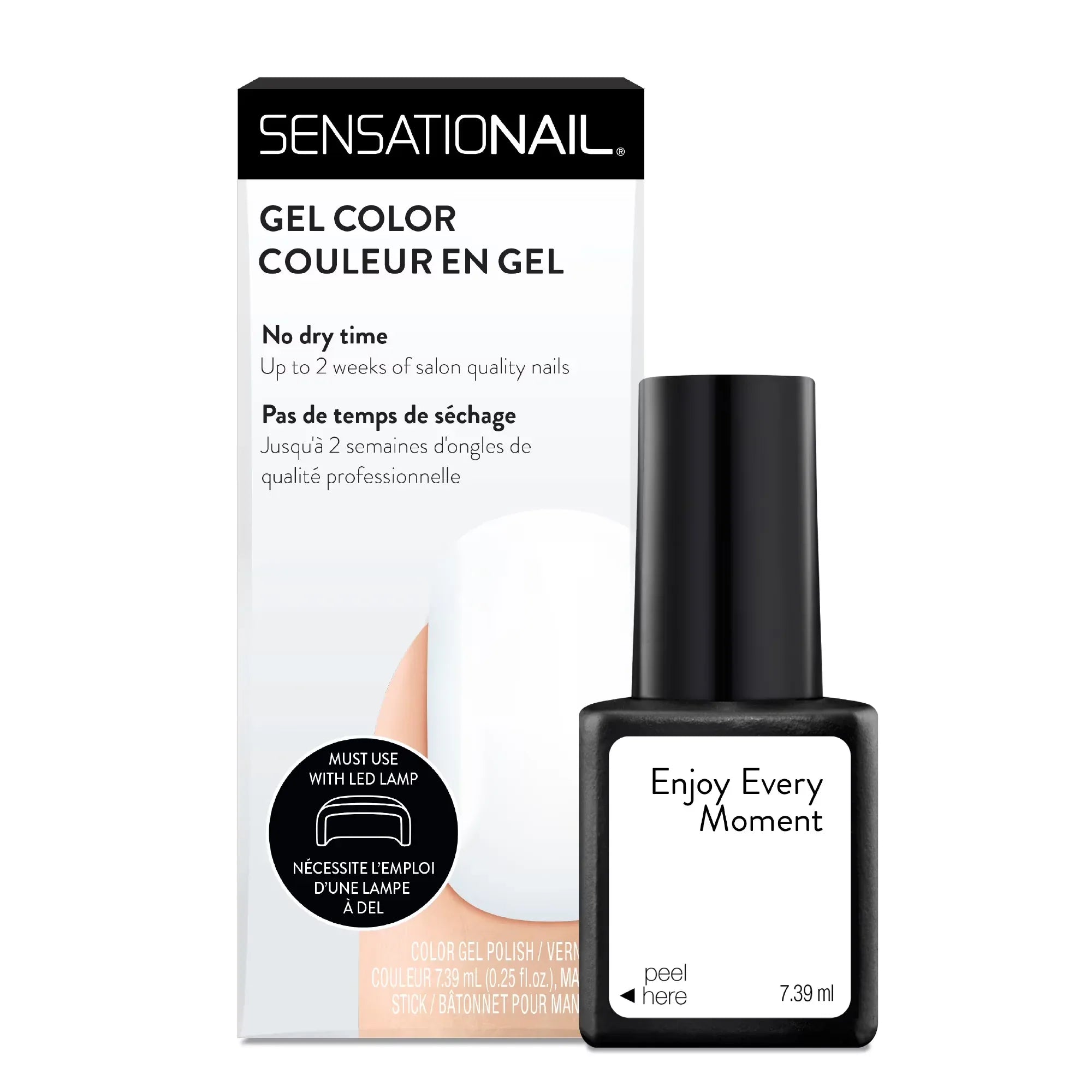 Wholesale Price with free shipping across the USA for SensatioNail Gel Nail Polish (White), Enjoy Every Moment, 0.25 fl oz - Manji Distributors