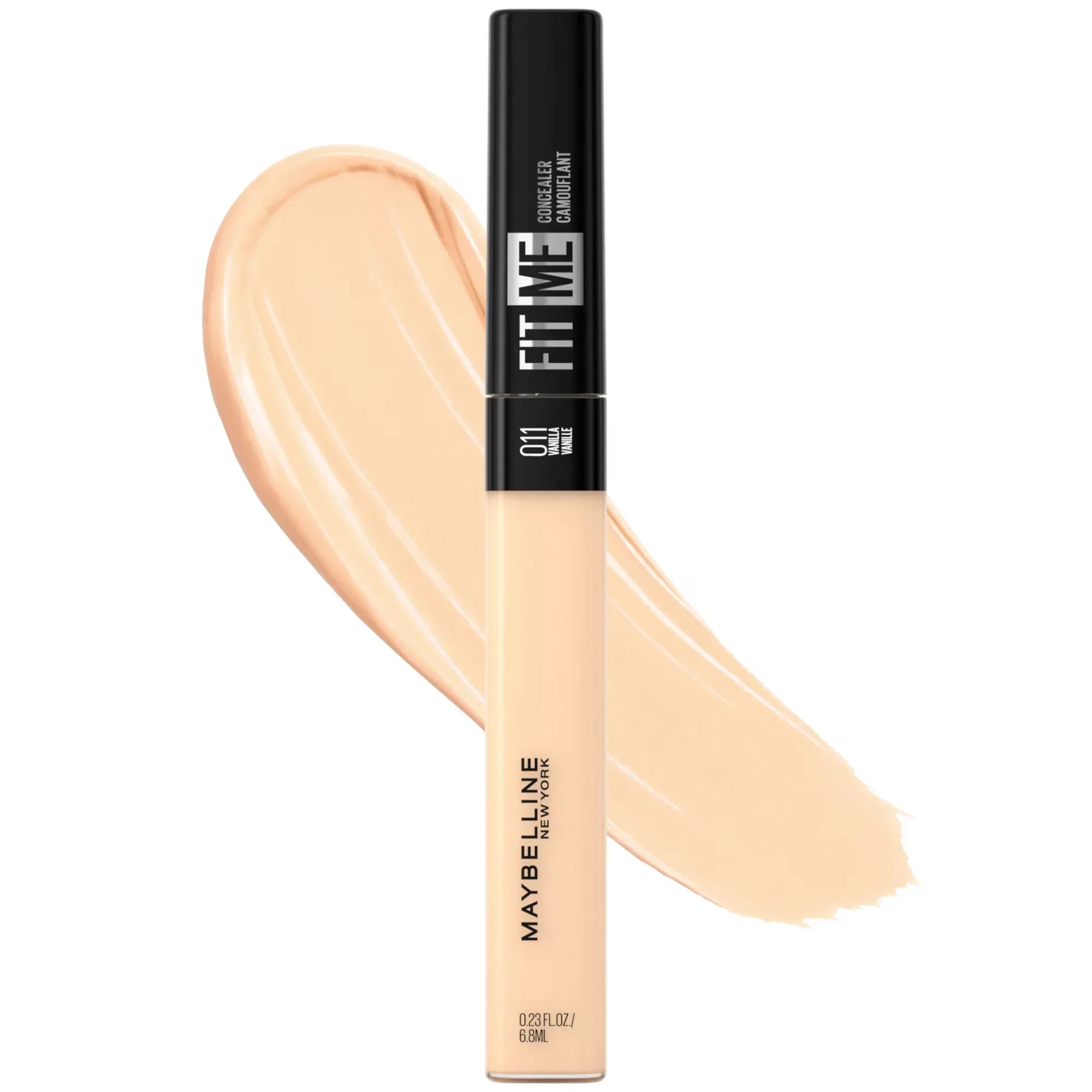 Wholesale Price with free shipping across the USA for Maybelline Fit Me Liquid Concealer Makeup, Natural Coverage, Oil-Free, Vanilla, 0.23 fl oz - Manji Distributors