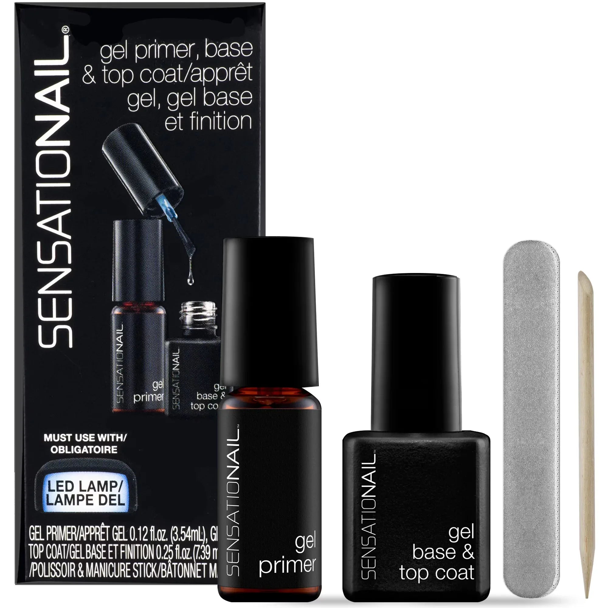 Wholesale Price with free shipping across the USA for SensatioNail Gel Primer, Base & Top Coat (Clear), 0.12 & 0.25 fl oz - Manji Distributors