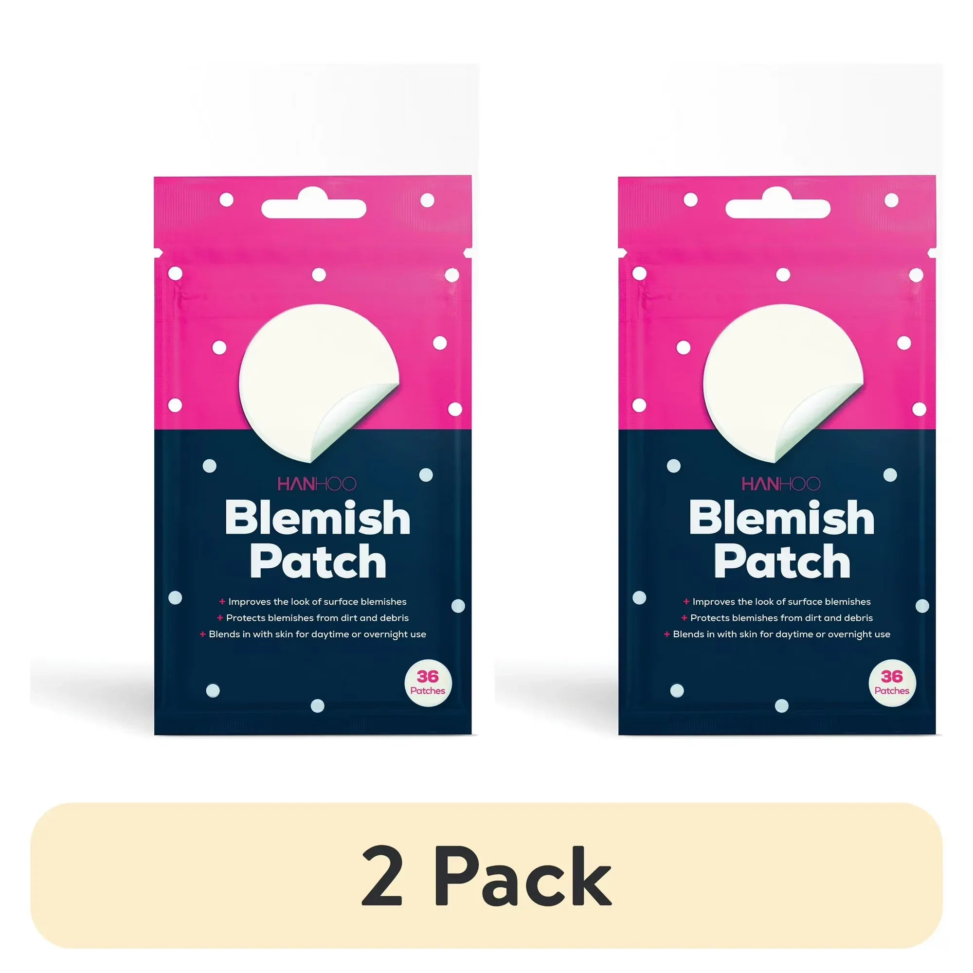 Wholesale Price with free shipping across the USA for (2 pack) Hanhoo Blemish Patch with Hydrocolloid, for All Skin Types, Acne Treatment, 36 Ct. - Manji Distributors