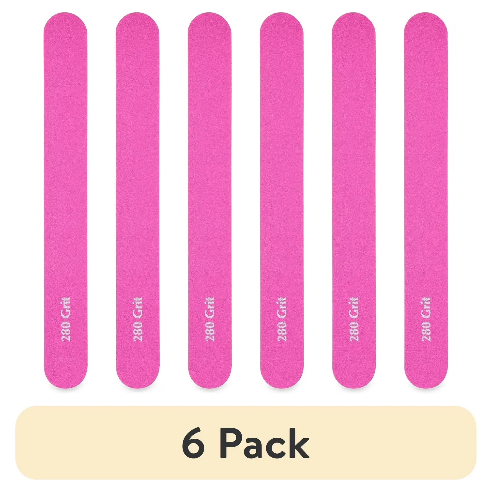 Wholesale Price with free shipping across the USA for (6 pack) Equate 280/320-Grit Salon-Style Files, Pink, 2 Count - Manji Distributors
