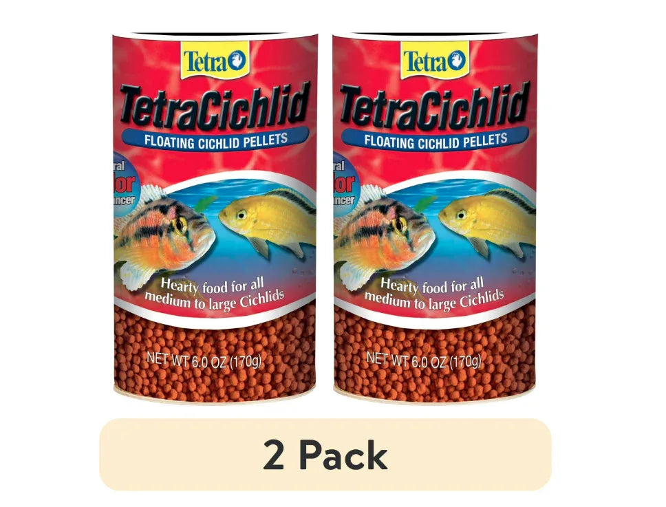 Wholesale Price with free shipping across the USA for (2 pack) Tetra TetraCichlid Floating Pellets Fish Food, Nutritionally Balanced Diet, 6 oz. - Manji Distributors