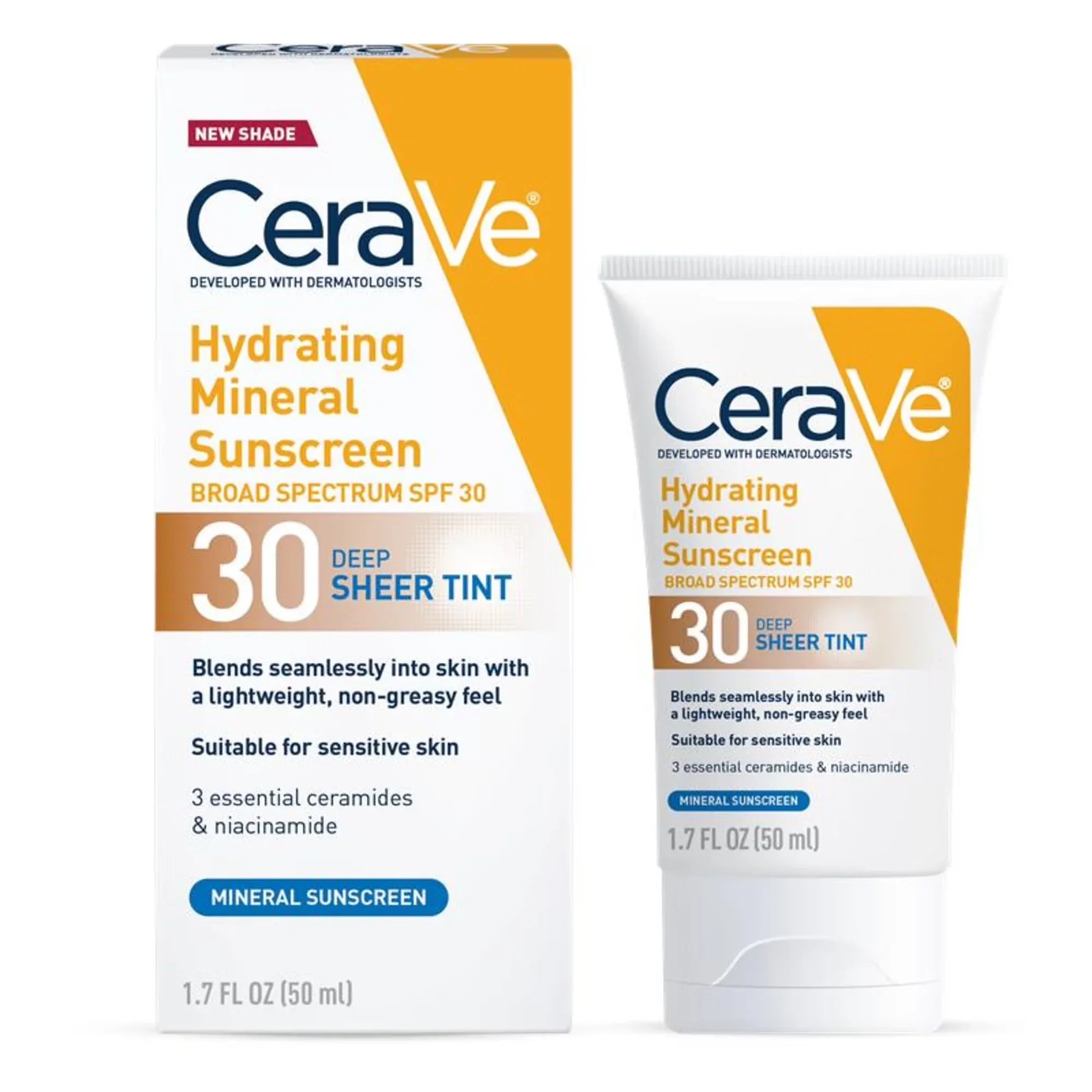 Wholesale Price with free shipping across the USA for CeraVe Tinted Hydrating Mineral Sunscreen Lotion SPF 30 for Face with Sheer Tint - Manji Distributors