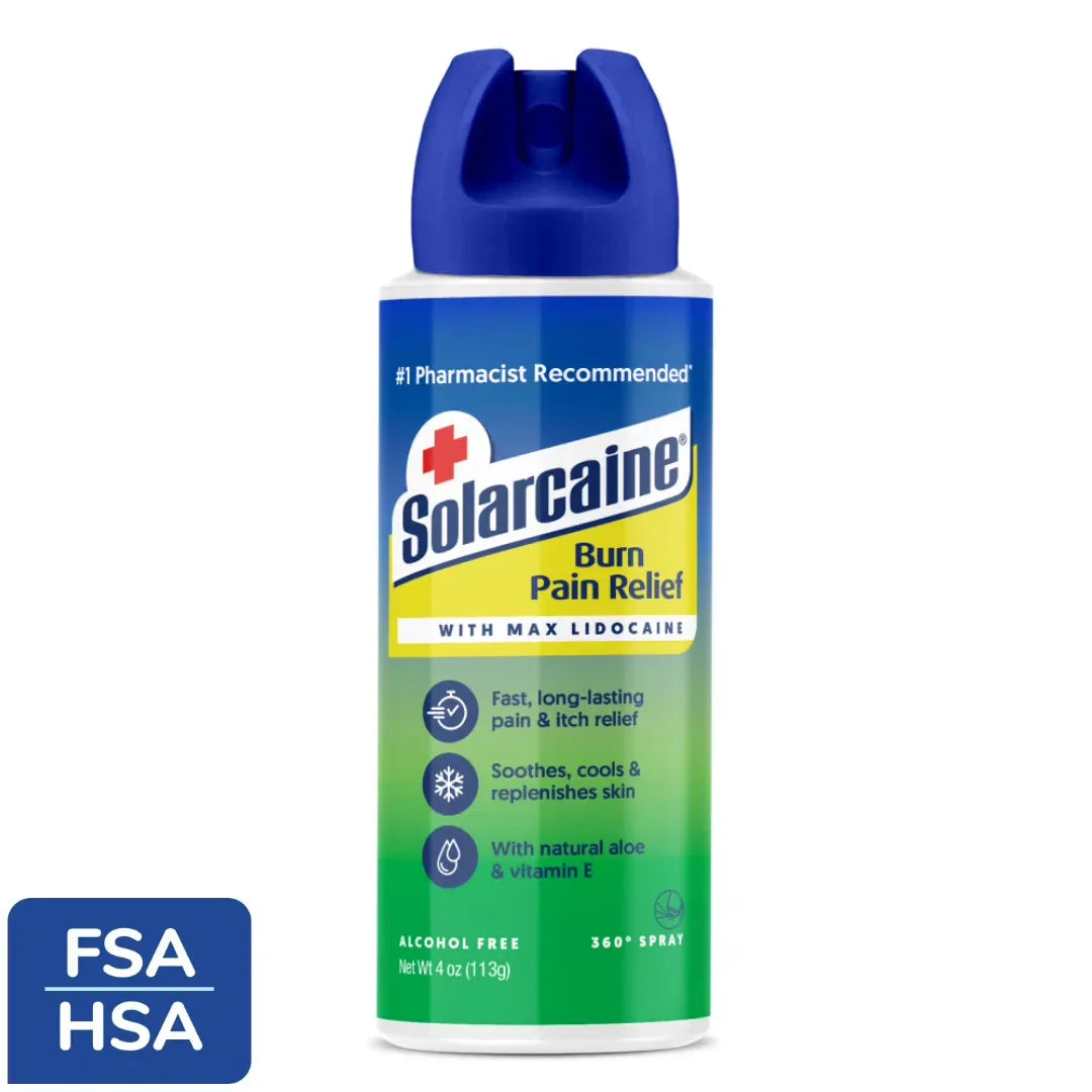 Wholesale Price with free shipping across the USA for Solarcaine Cool Aloe Sunburn Relief Spray with Lidocaine to Replenish Skin, 4 oz - Manji Distributors