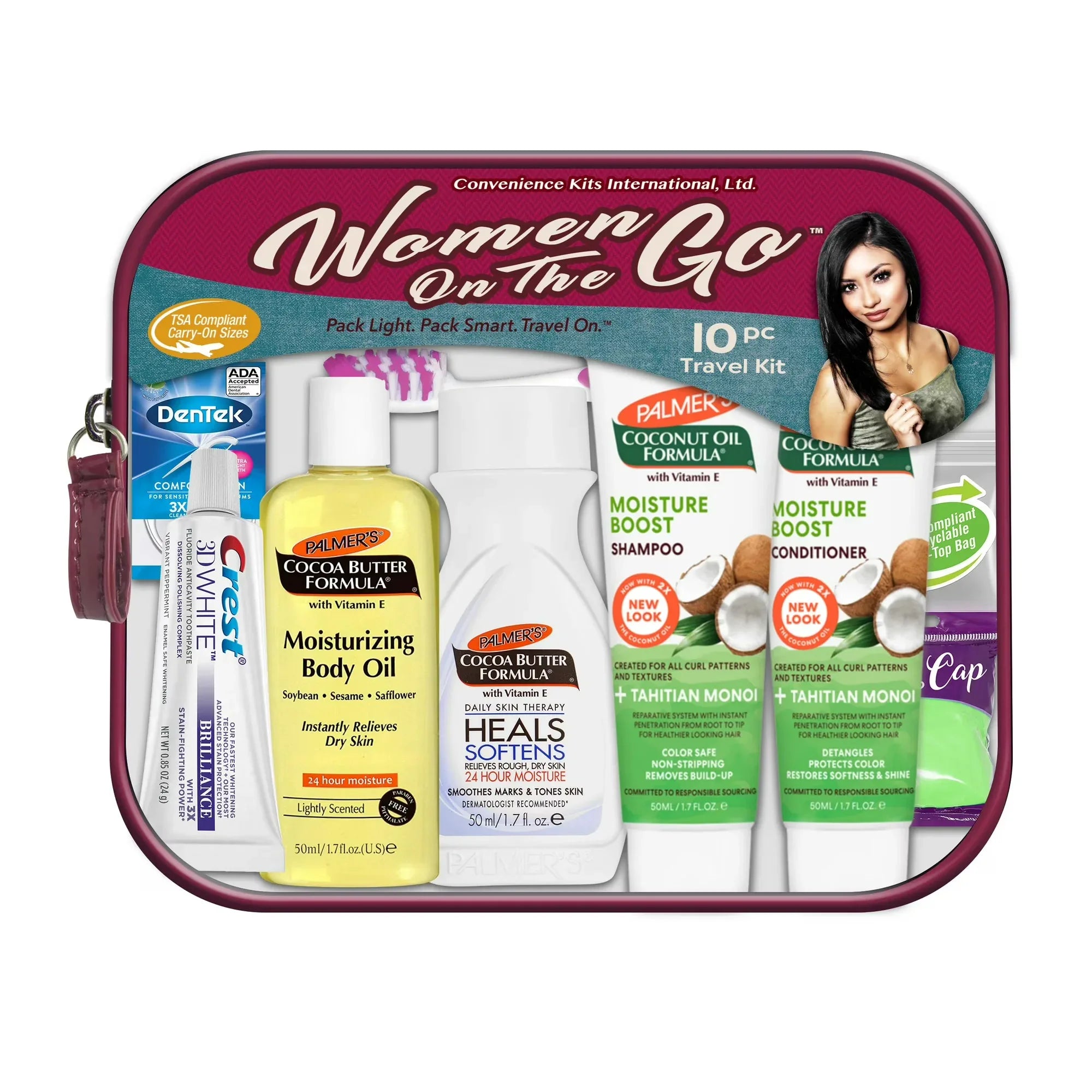 Wholesale Price with free shipping across the USA for Convenience Kits International, Womens Multicultural 10 PC Kit Featuring: Palmers Hair and Body Care Trial-Size Products - Manji Distributors