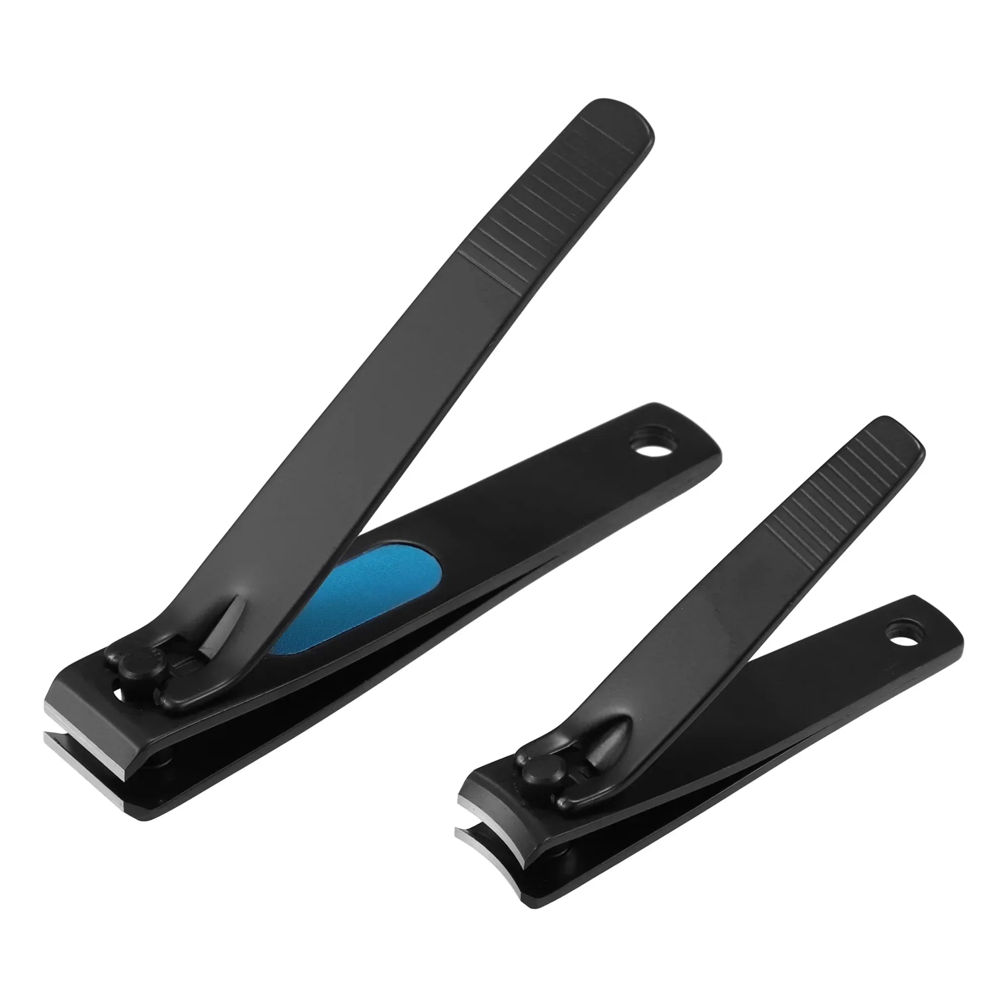 Wholesale Price with free shipping across the USA for Unique Bargains 2pcs Nail Clipper Set for Nail Care Black Stainless Steel - Manji Distributors