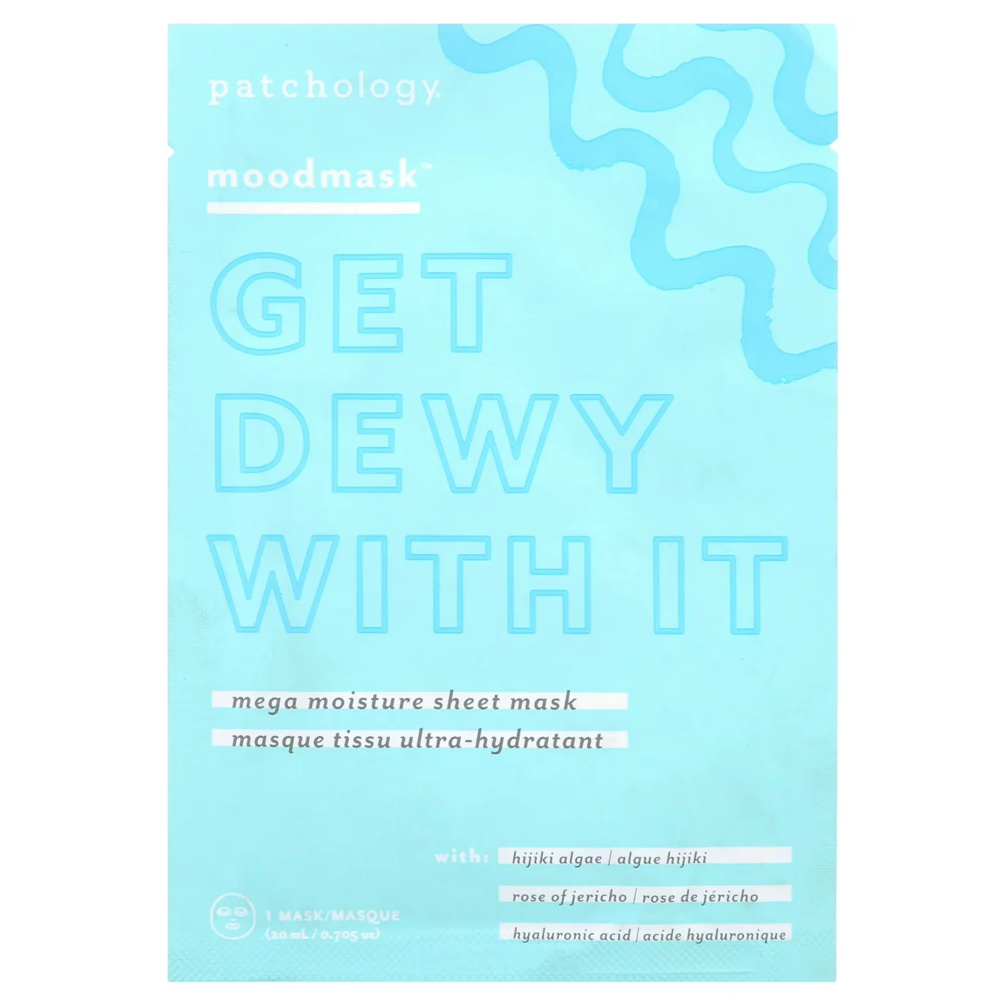 Wholesale Price with free shipping across the USA for Patchology Moodmask Get Dewy With It Sheet Mask, 0.705 oz - Manji Distributors