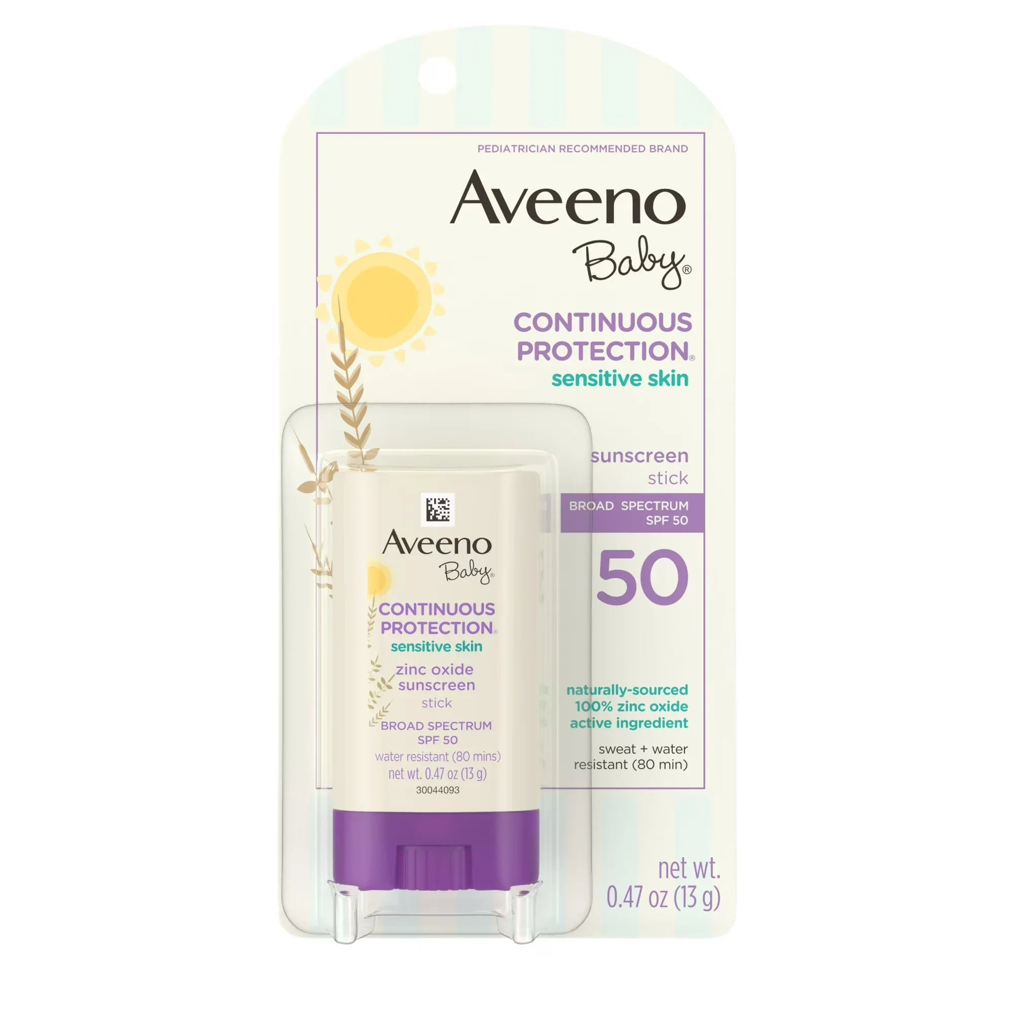 Wholesale Price with free shipping across the USA for Aveeno Baby Sensitive Skin SPF 50 Mineral Sunscreen Stick, 0.47 oz - Manji Distributors
