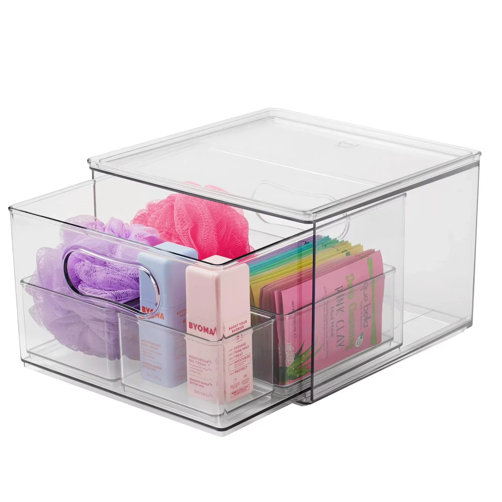 Wholesale Price with free shipping across the USA for The Home Edit 4 Piece Bath Storage Edit Clear Plastic Modular Storage System 10.63