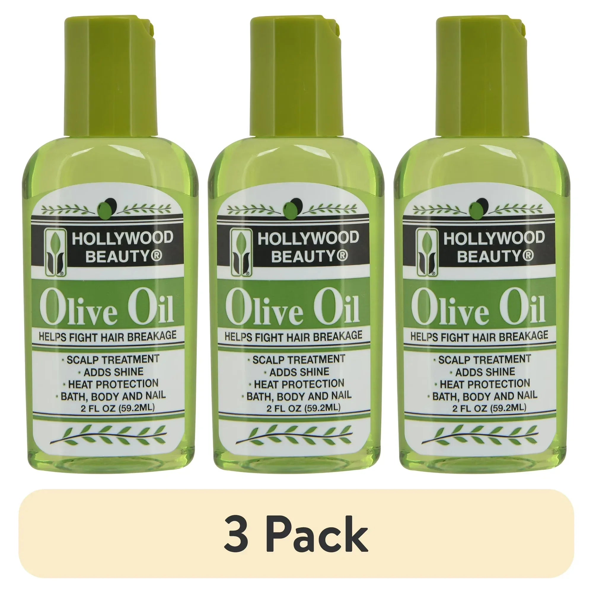 Wholesale Price with free shipping across the USA for (3 pack) Hollywood Beauty Olive Oil for Hair, Scalp, and Skin, 2 fl oz , All Hair Type - Manji Distributors