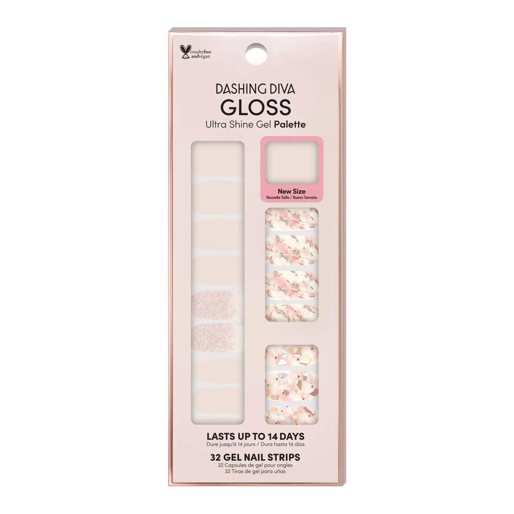Wholesale Price with free shipping across the USA for Dashing Diva GLOSS Gel Nail Polish Strips, Crystal Clear, Includes 32 Strips - Manji Distributors