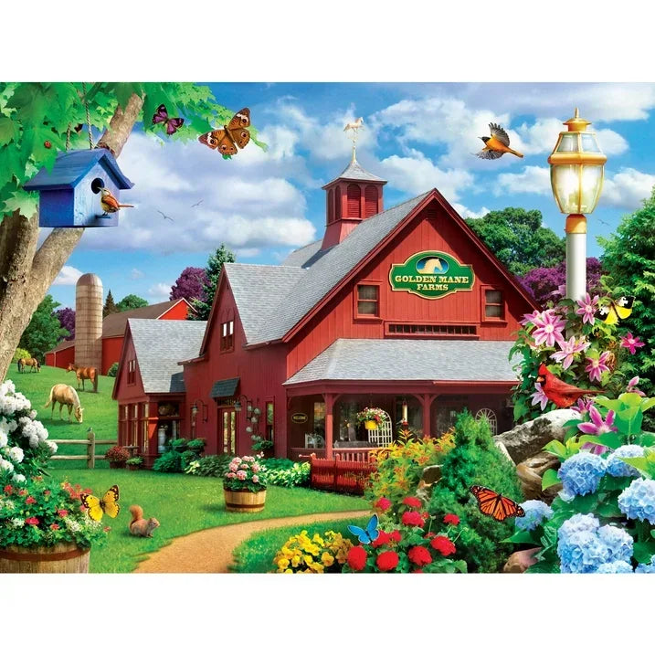 Wholesale Price with free shipping across the USA for MasterPieces Memory Lane - Goldmane Farms 300 Piece EZ Grip Puzzle - Manji Distributors